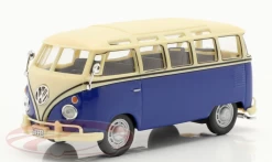 1/43 Cararama Volkswagen VW T1 Samba Bus (Blue & White) Car Model