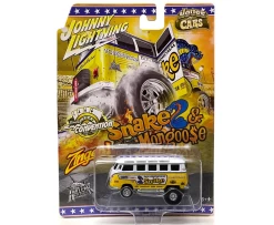 1/64 Johnny Lightning Supercon 2023 Exclusive Zinger Volkswagen Snake Bus Diecast Car Model