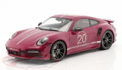 1/18 Minichamps 2021 Porsche 911 Turbo S With SportDesign Package #20 Red Violet With Silver Stripes Limited Edition To 504 Pieces