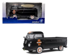1/18 Solido 1950 Volkswagen VW T1 Pick-Up Harley-Davidson (Black) Diecast Car Model