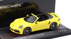 1/43 Minichamps 2019 Porsche 911 (992) Turbo S Convertible (Racing Yellow) Car Model