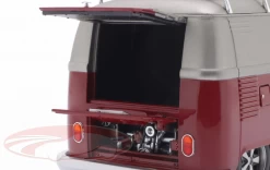 1/18 Schuco Volkswagen VW T1b Bus Lowrider (Red & Grey) Diecast Car Model -Toy vehicles QQ20230517071222 99959.1684360016