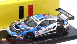1/43 Spark 2022 Porsche 911 GT3 R #47 7th 24h Spa KC Motorgroup Dennis Olsen, Nick Tandy, Laurens Vanthoor Car Model