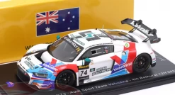 1/43 Spark 2022 Audi R8 LMS GT3 #74 4th 12h Bathurst Audi Sport Team Valvoline Kelvin Van Der Linde, Nathanael Berthon, Brad Schumacher Car Model