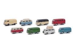 1/87 Schuco 8-Car Set Cargo Volkswagen VW T2a Diecast Car Models