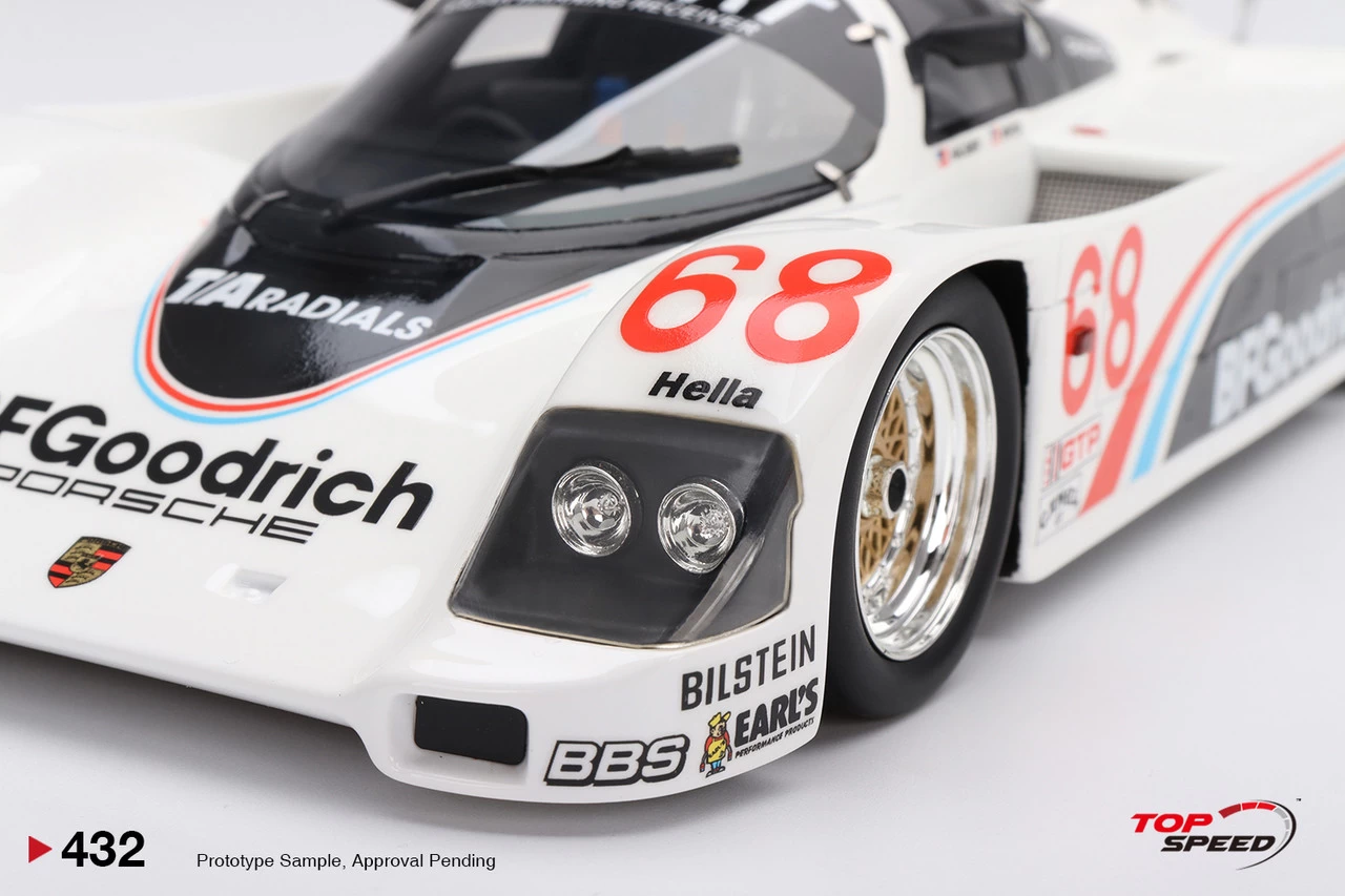 1/18 Top Speed Porsche 962 #68 BFGoodrich 1986 IMSA Road America 500 Miles Resin Car Model 6 1/18 Top Speed Porsche 962 #68 BFGoodrich 1986 IMSA Road America 500 Miles Resin Car Model - Image 4