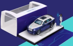 1/64 Time Micro Rolls-Royce Mansory Cullinan (Blue) Deluxe Edition Diecast Car Model