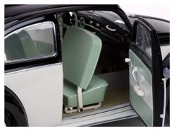 1/12 Sunstar 1961 Volkswagen VW Beetle Saloon (Black & White) Diecast Car Model -Toy vehicles image5 397 65667.1634074444