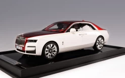 1/18 Dealer Edition Rolls-Royce 2nd Generation Ghost EWB Extended Wheelbase (Red & White) Resin Car Model Limited 30 Pieces