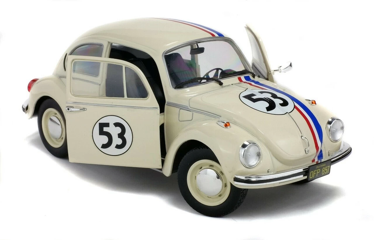 1/18 Solido Volkswagen Beetle Racing #53 Cream Diecast Car Model 5 1/18 Solido Volkswagen Beetle Racing #53 Cream Diecast Car Model - Image 3
