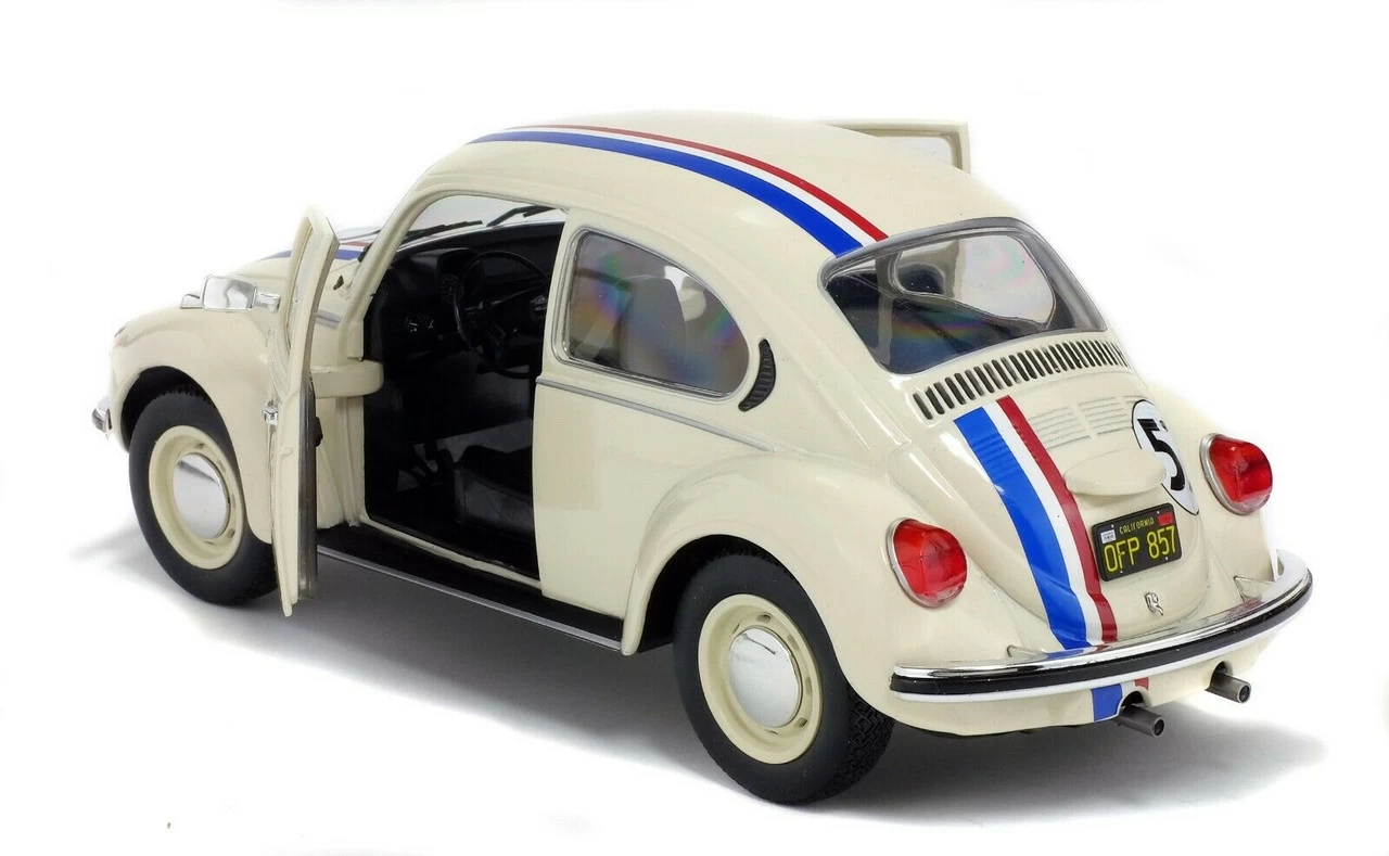 1/18 Solido Volkswagen Beetle Racing #53 Cream Diecast Car Model 6 1/18 Solido Volkswagen Beetle Racing #53 Cream Diecast Car Model - Image 4