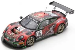 SPARK 1/43 Porsche 911 GT3 R No.16 Modena Motorsports 24H Spa 2019 J. Shen - P. Descombes - B. Simonsen - M. Beche Limited 300