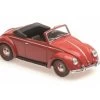 1/43 Minichamps 1950 Volkswagen VW Hebmüller Cabriolet (Red) Diecast Car Model -Toy vehicles vw beetle hebmuller cabriolet 1950 diecast model car minichamps 940052131 b 75746.1652843592